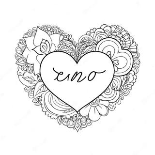 Te Amo Heart Coloring Page 53883-43007