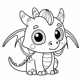 Cute Anime Dragon With Big Eyes Coloring Page 53904-43017