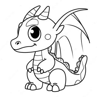 Cute Anime Dragon With Big Eyes Coloring Page 53904-43019