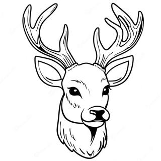 Deer Head Coloring Pages