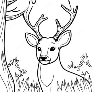 Deer Head Silhouette Coloring Page 53913-43022