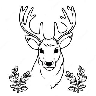 Deer Head Silhouette Coloring Page 53913-43023