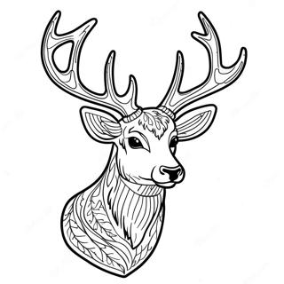 Deer Head Silhouette Coloring Page 53913-43024