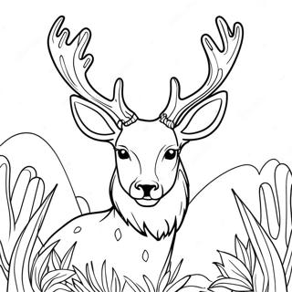 Majestic Deer Head Coloring Page 53914-43026