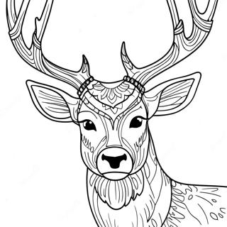 Majestic Deer Head Coloring Page 53914-43027