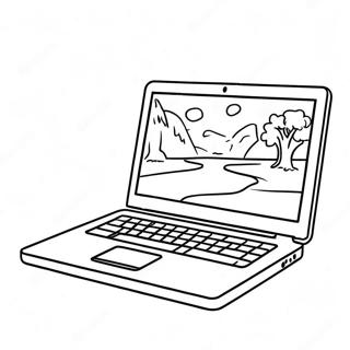 Laptop Coloring Page 53943-43047