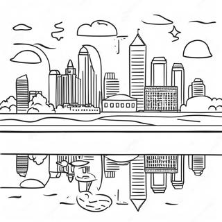 Colorful Memphis Skyline Coloring Page 53964-43066