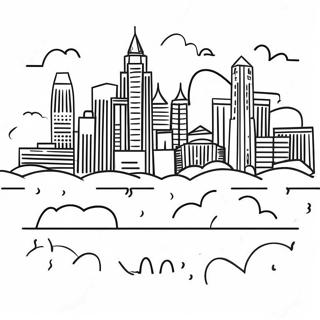 Colorful Memphis Skyline Coloring Page 53964-43067