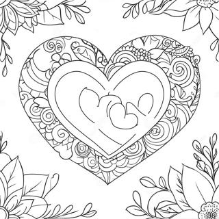 Colorful Share The Love Heart Coloring Page 53984-43083