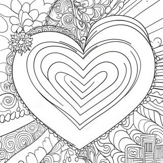 Colorful Share The Love Heart Coloring Page 53984-43084