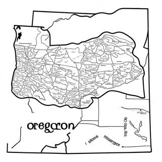 Oregon State Map Coloring Page 53993-43092