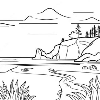 Beautiful Oregon Coastline Coloring Page 53994-43093