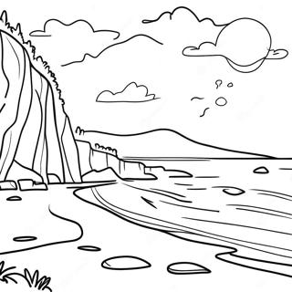 Beautiful Oregon Coastline Coloring Page 53994-43094