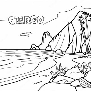 Beautiful Oregon Coastline Coloring Page 53994-43095