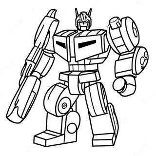 Colorful Lego Transformer Battle Coloring Page 54004-43101