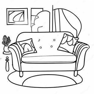 Colorful Nugget Couch With Cushions Coloring Page 54024-43117