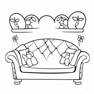 Colorful Nugget Couch With Cushions Coloring Page 54024-43119