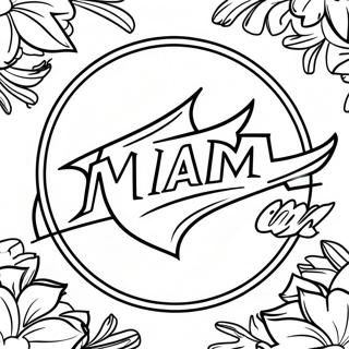 Miami Marlins Logo Coloring Page 54043-43134