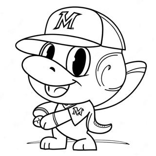 Miami Marlins Mascot Coloring Page 54044-43129