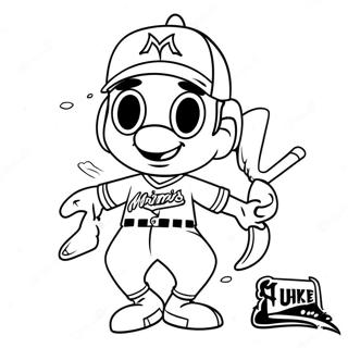 Miami Marlins Mascot Coloring Page 54044-43130