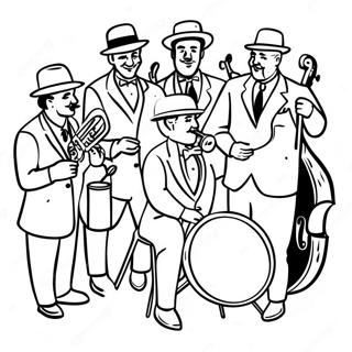 1920s Jazz Band Coloring Page 54054-43141