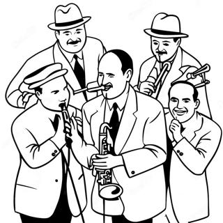 1920s Jazz Band Coloring Page 54054-43143