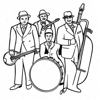 1920s Jazz Band Coloring Page 54054-43144