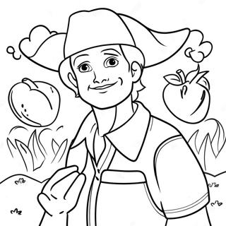 Johnny Appleseed Coloring Page 54093-43166