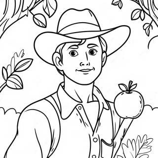 Johnny Appleseed Coloring Page 54093-43168