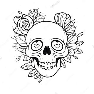 Love Skull Coloring Pages