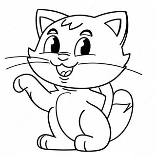 Blaze The Cat In Action Coloring Page 54114-43192