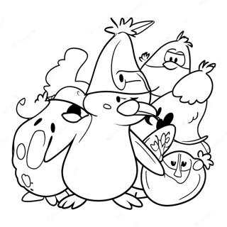 Adventurous Club Penguin Characters Coloring Page 54134-43213