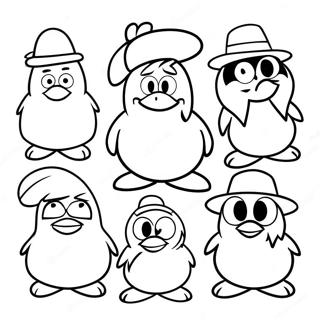 Adventurous Club Penguin Characters Coloring Page 54134-43215