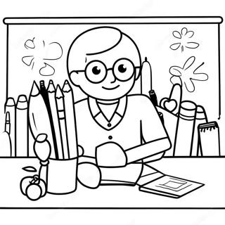 Teachers Day Coloring Page 54143-43208