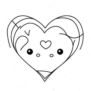 Preschool Valentines Heart Coloring Page 5416-4430