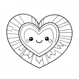 Preschool Valentines Heart Coloring Page 5416-4432