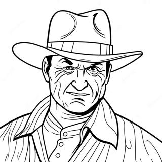 Freddy Krueger Classic Horror Coloring Page 54183-43247