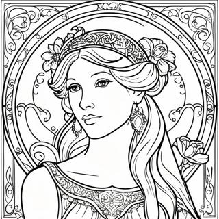 Alphonse Mucha Coloring Pages