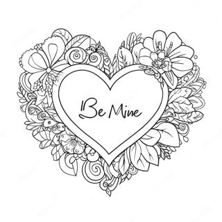 Be Mine Heart Coloring Page 54233-43281