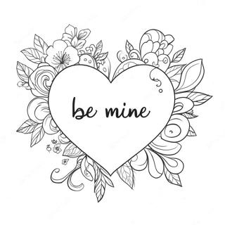 Be Mine Heart Coloring Page 54233-43282