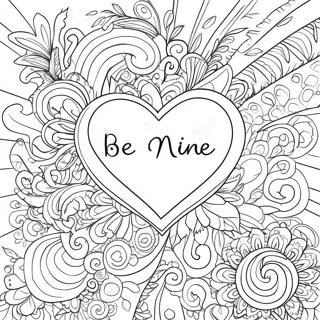 Be Mine Heart Coloring Page 54233-43283