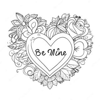 Be Mine Heart Coloring Page 54233-43284