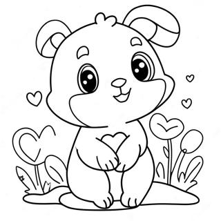 Cute Be Mine Animals Coloring Page 54234-43287