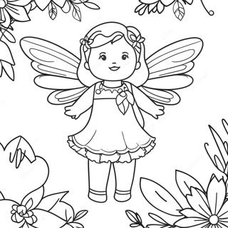 Flora With Magical Wings Coloring Page 54244-43290