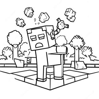 Cool Minecraft Coloring Page 54283-43322