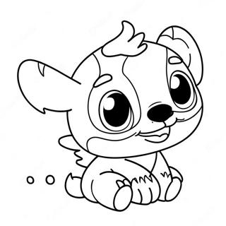 Cute Stitch And Angel Coloring Page 542-434