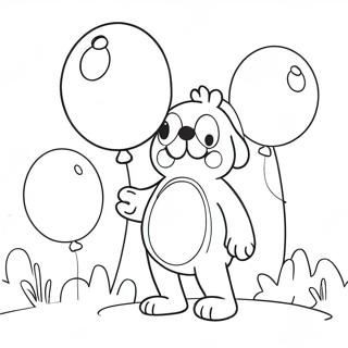 Bing With Colorful Balloons Coloring Page 54304-43344