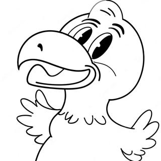 Big Bird Singing Cheerfully Coloring Page 54314-43349