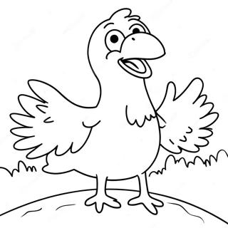 Big Bird Singing Cheerfully Coloring Page 54314-43351