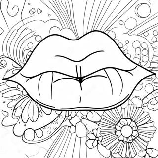 Pop Art Lips Coloring Page 54333-43363